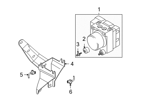 Master Cy-Brake MODULATOR Diagram for 4670A906