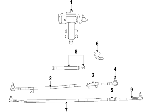 2023 Jeep Wrangler Steering Column & Wheel, Steering Gear & Linkage Diagram 3