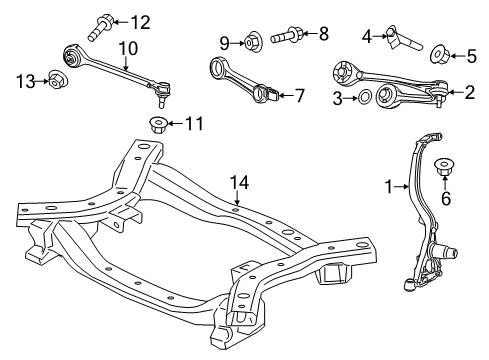 2022 Dodge Charger Suspension Components, Lower Control Arm, Upper Control Arm, Ride Control, Stabilizer Bar Diagram 2