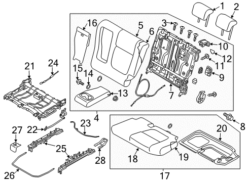 Seat Back-Rear Seat Diagram for 6902C643YA