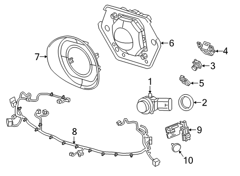 2023 Chrysler Voyager Electrical Components - Front Bumper Diagram