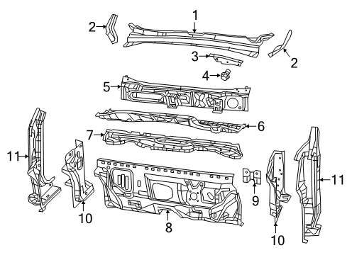 2022 Jeep Renegade Cowl Diagram
