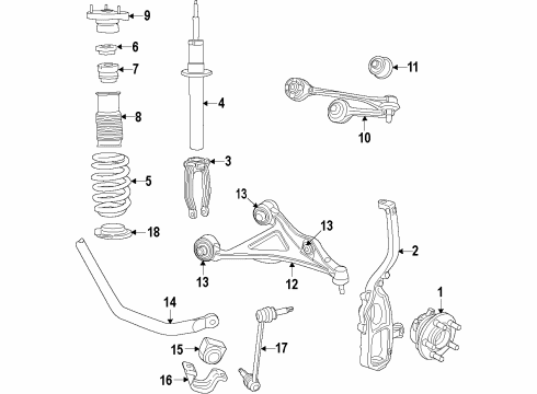 2015 Dodge Charger SHOCK-SUSPENSION Diagram for 68531045AA