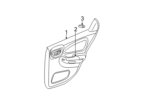 Panel-Front Door Trim Diagram for SJ20LAZAD