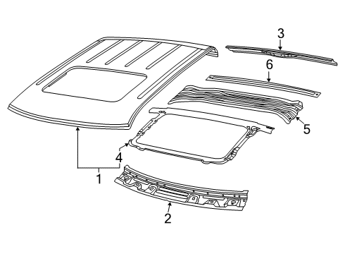 2022 Ram 2500 Roof & Components Diagram 3