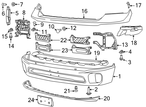 2022 Ram 1500 Classic Bumper & Components - Front Diagram 2