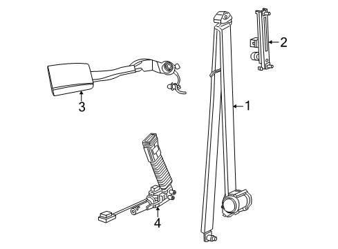 2022 Ram ProMaster City Seat Belt Diagram 1