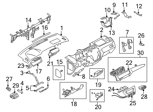 Outlet-Instrument Panel Side Diagram for MR633542