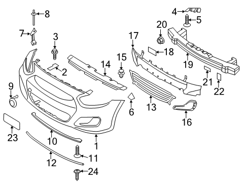 Front Bumper-Front Bumper Mounting Side Diagram for 865831R000