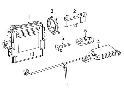 2023 Jeep Compass Keyless Entry Components Diagram
