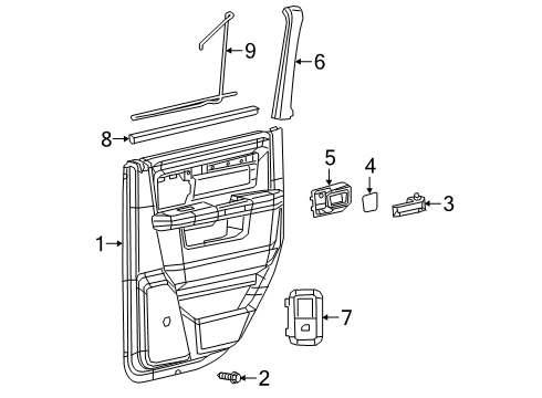 2022 Ram 2500 Rear Door Diagram 2