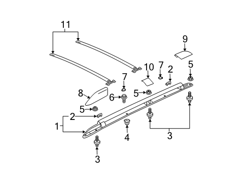 Cover-Roof Rack Diagram for MR987863
