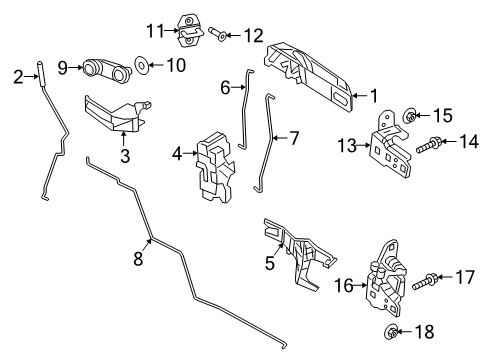2021 Ram 2500 Lock & Hardware Diagram 1