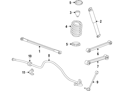 2023 Ram 1500 Suspension Components, Lower Control Arm, Upper Control Arm, Ride Control, Stabilizer Bar Diagram 7