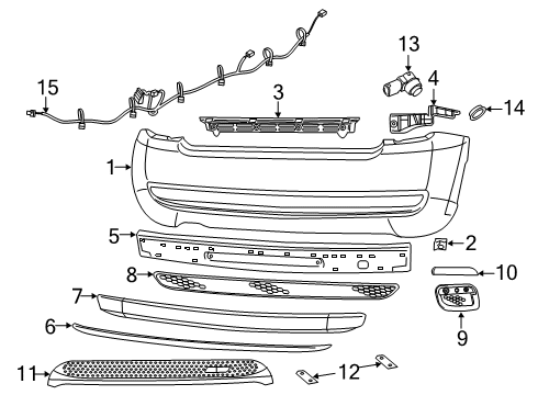 APPLIQUE-FASCIA Diagram for 68070085AA