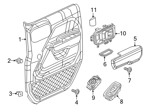 2022 Jeep Wrangler Mirrors Diagram 1