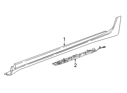 2022 Chrysler Voyager Exterior Trim - Pillars Diagram