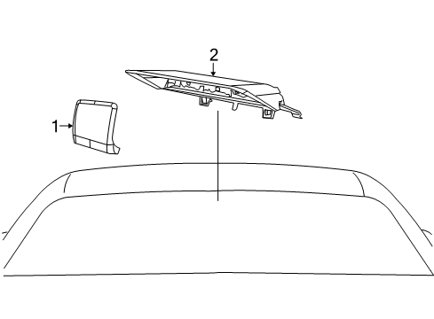 2022 Dodge Challenger High Mount Lamps Diagram