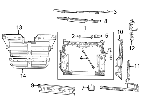 2022 Jeep Grand Cherokee Radiator Support Diagram