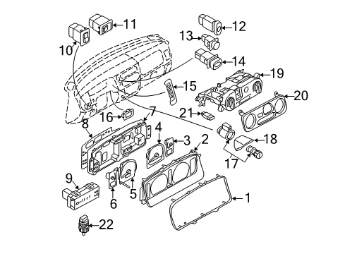 Cover-Instrument Panel Hole Diagram for MR190875