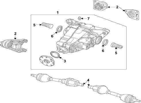 2023 Jeep Grand Wagoneer L Rear Axle, Differential, Drive Axles, Propeller Shaft Diagram