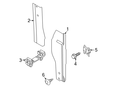 2023 Ram ProMaster 2500 Interior Trim - Side Panel Diagram 8