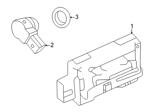 2023 Jeep Grand Cherokee L Electrical Components - Rear Bumper Diagram 1