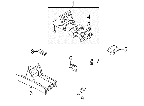 Console-Floor Diagram for MR605252