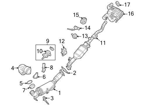 2022 Jeep Gladiator Exhaust Components Diagram 1