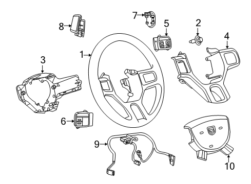 2023 Ram 1500 Classic Steering Column & Wheel, Steering Gear & Linkage, Shroud, Switches & Levers Diagram 5