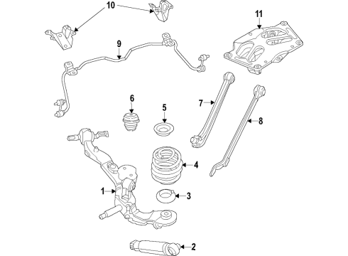 2022 Ram ProMaster City Rear Suspension, Stabilizer Bar, Suspension Components Diagram 1