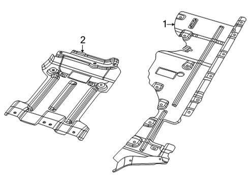 2022 Jeep Grand Cherokee L Under Cover & Splash Shields Diagram