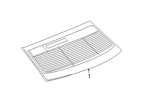 2022 Dodge Charger Glass & Hardware - Back Glass Diagram