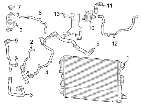 2023 Jeep Compass Radiator & Components Diagram 2