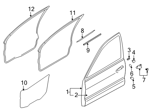 Glass-Front Door Window Diagram for 5706A132