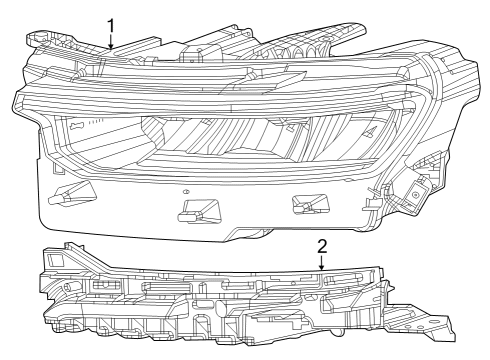 2024 Jeep Grand Cherokee L Headlamp Components Diagram 2