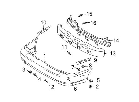 Bracket A-Bracket Assembly-Rear Bumper Side Diagram for 8661525610