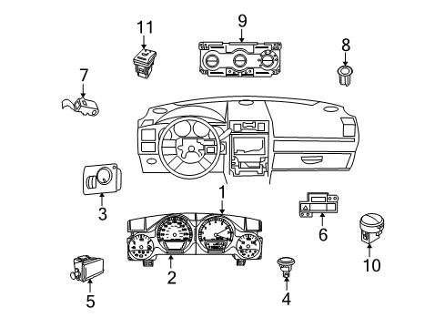 2022 Dodge Challenger A/C & Heater Control Units Diagram 2