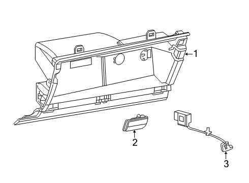 2023 Ram 2500 Glove Box Diagram 1