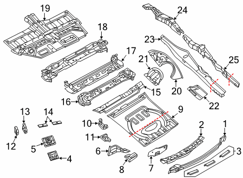 2015 Jeep Grand Cherokee PANEL-DECK OPENING LOWER Diagram for 68038966AC