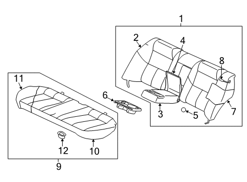 Cover-Rear Seat Back Diagram for MR986266YB