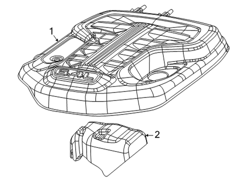2022 Jeep Grand Wagoneer Engine Appearance Cover Diagram 2