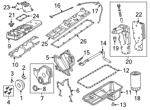 2021 Ram 2500 Engine Parts, Mounts, Cylinder Head & Valves, Camshaft & Timing, Oil Pan, Oil Pump, Crankshaft & Bearings, Pistons, Rings & Bearings, Variable Valve Timing Diagram 2