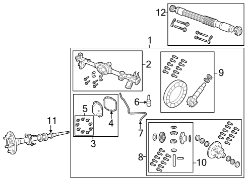 2022 Jeep Gladiator Axle Housing - Rear Diagram 2