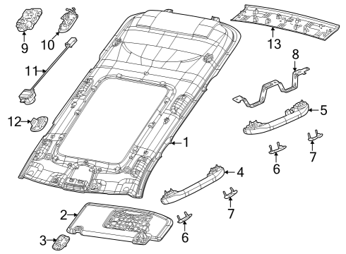 2022 Jeep Grand Cherokee Interior Trim - Roof Diagram 1