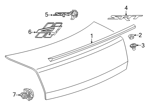 2022 Dodge Challenger Rear Spoiler Diagram