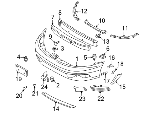 Cover-Front Bumper Diagram for MN175839HB