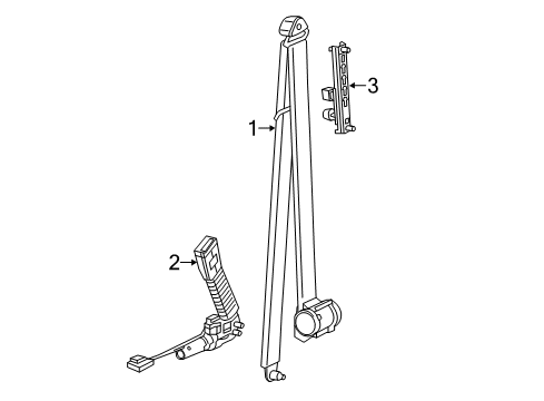 2022 Ram ProMaster 2500 Front Seat Belts Diagram