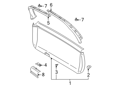 Panel-TAILGATE Diagram for MR763804