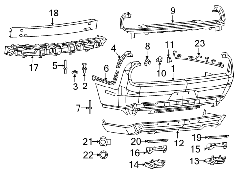 2022 Dodge Challenger Bumper & Components - Rear Diagram 1